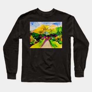 castle hill frontal green Long Sleeve T-Shirt